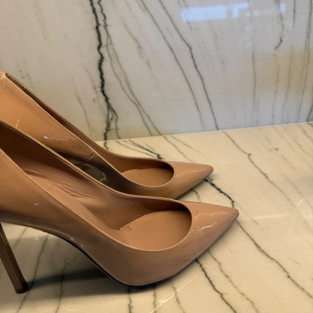 SAINT LAURENT / YSL PATENT LEATHER NUDE PUMP 105MM SIZE 35/5 - Picture 7 of 7